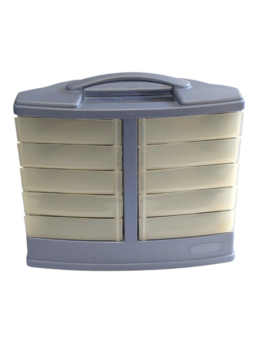 Vintage Rubbermaid 775 Swing Drawer Organizer Storage Bin Light Blue